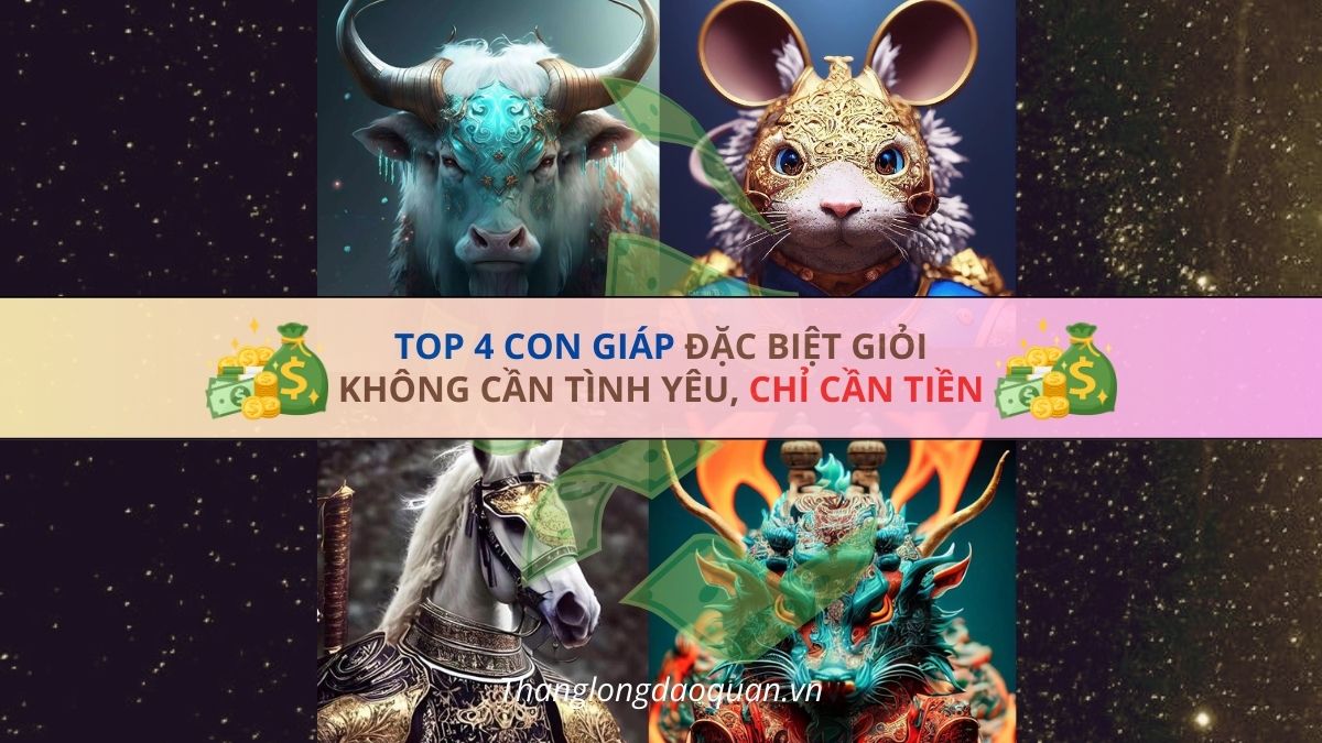 4 Con giáp nào không cần tình yêu, chỉ cần tiền?