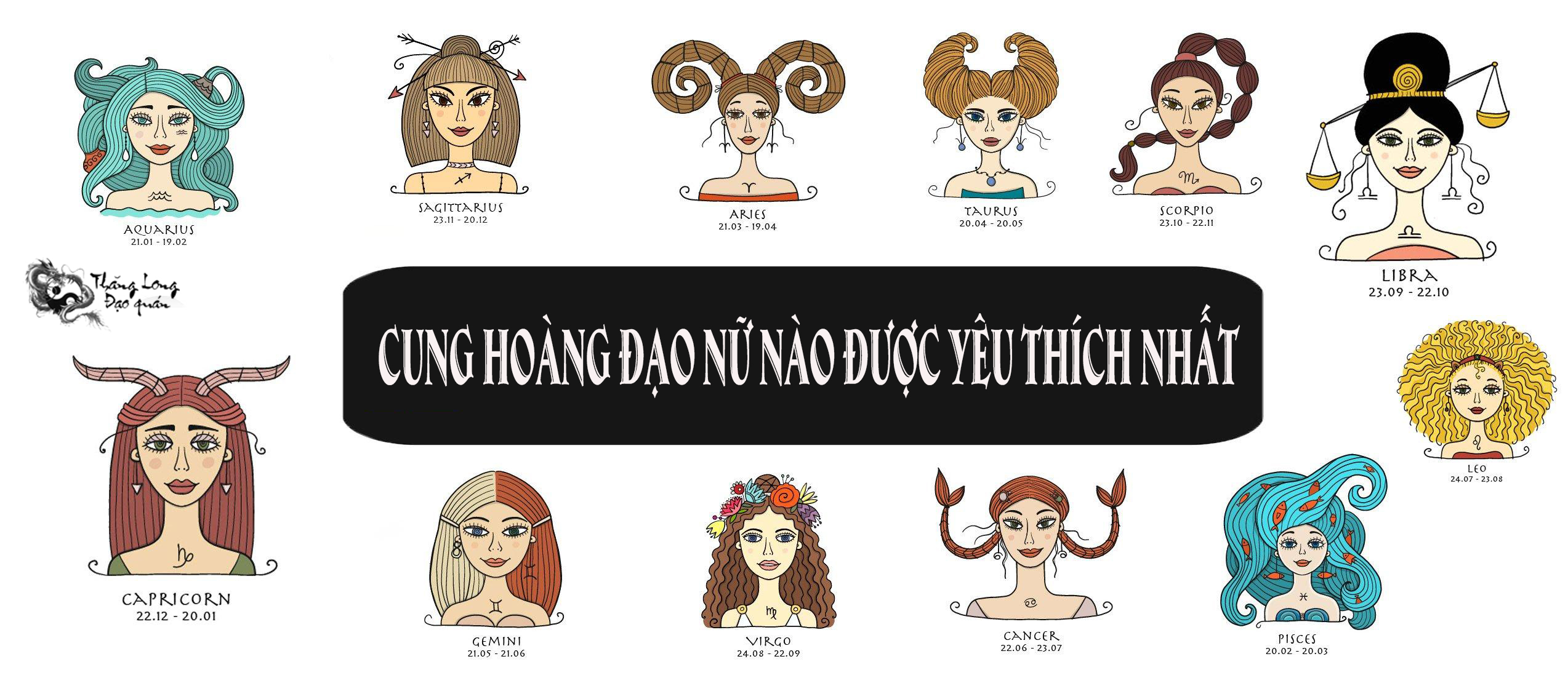 Cung hoàng đạo nữ nào được yêu thích nhất