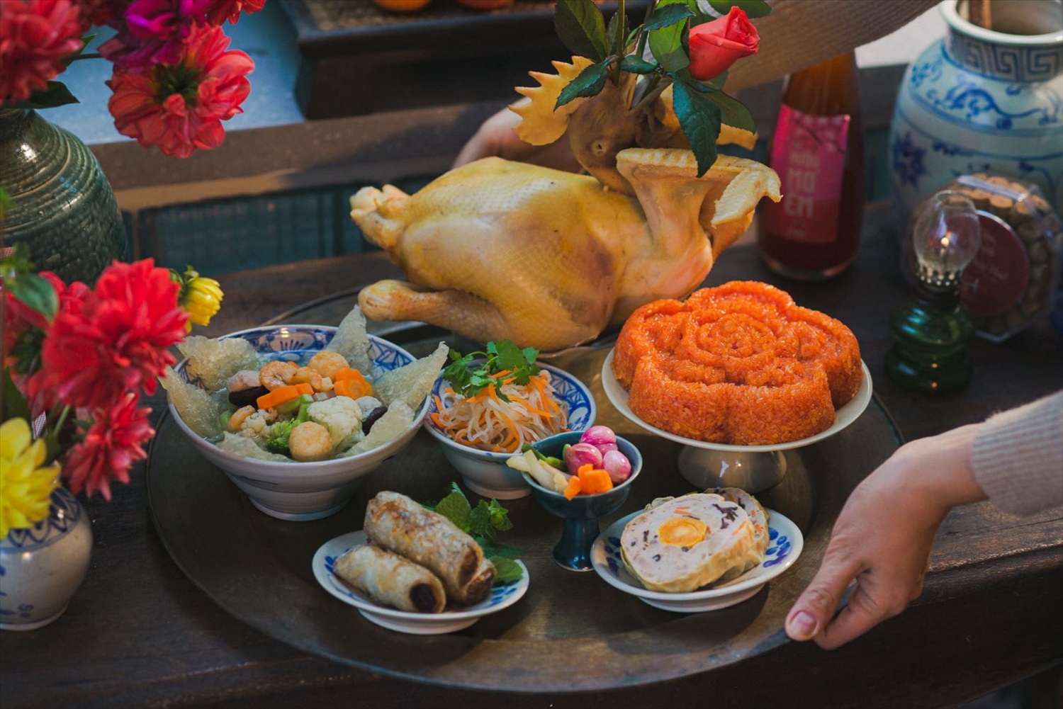 Mâm lễ mặn cúng ngũ phương