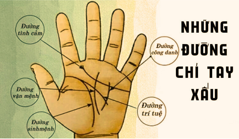 những đường chỉ tay xấu