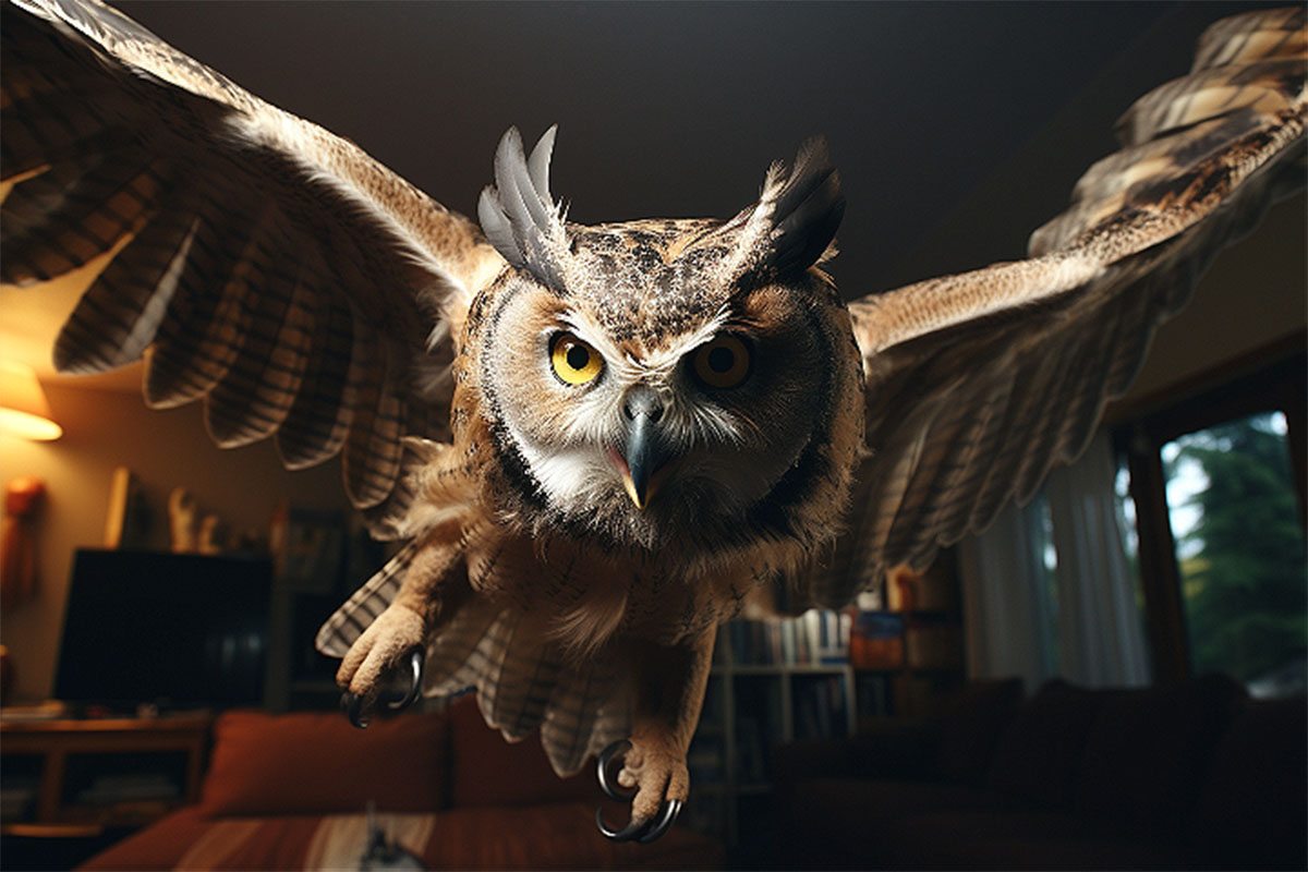 cú mèo bay vào nhà ban đêm có sao không