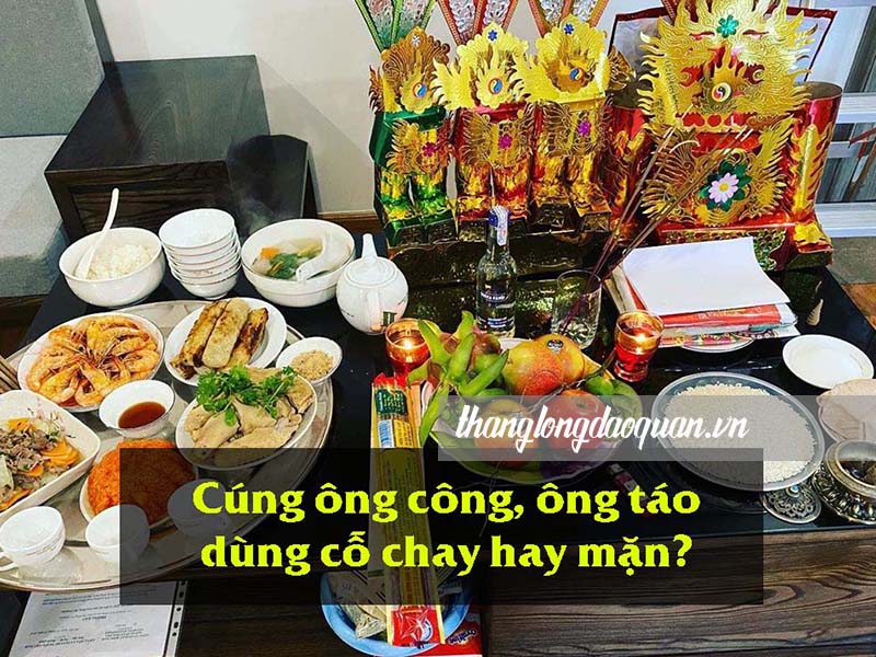 Cúng ông táo chay hay mặn