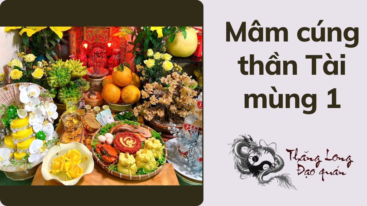 mâm cúng thần Tài mùng 1