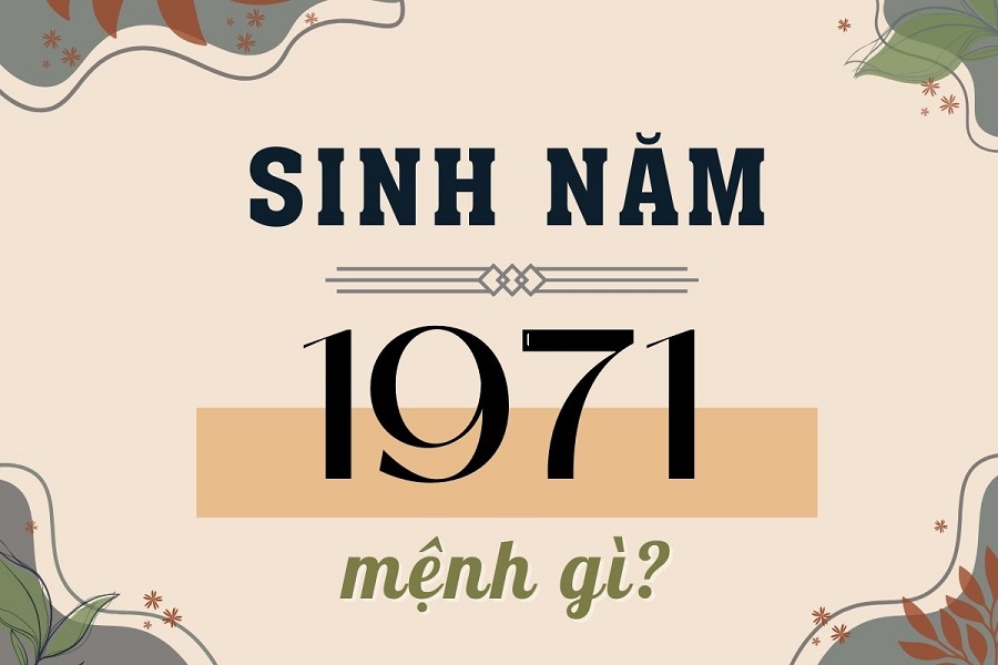 Sinh năm 1971 mệnh gì